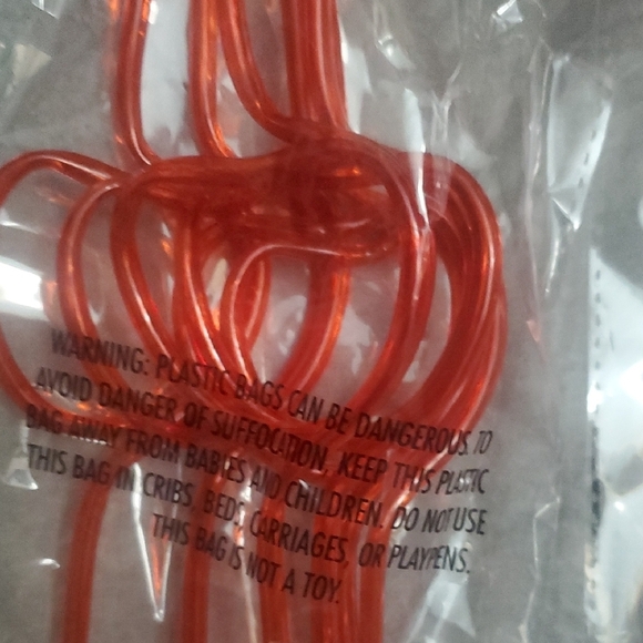 Red Heart-Shaped Party Straws - Picture 2 of 2